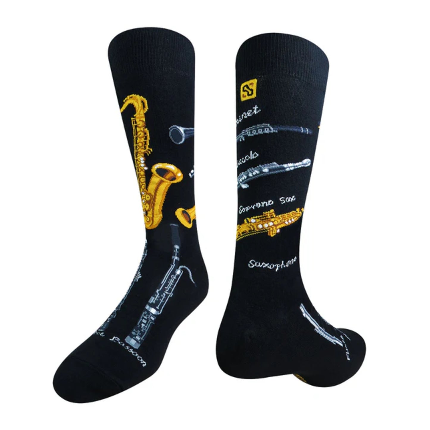 Woodwind Instruments Men's Socks, Black