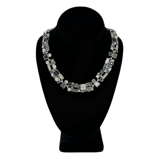 Patricia Locke Gatsby Necklace in Silver Black & White