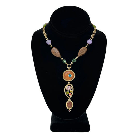 Patricia Locke On the Road Necklace in Gold Kashmir