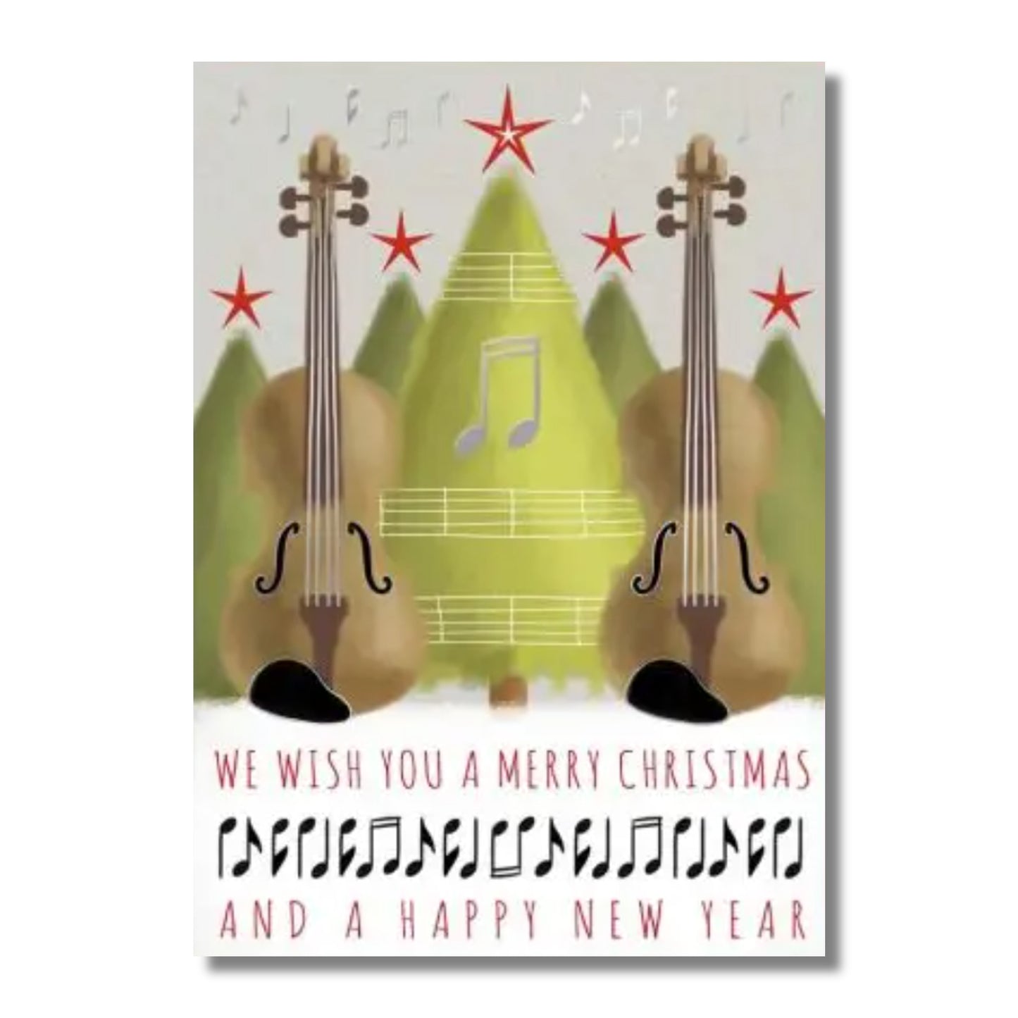 Christmas Card — Two Violins