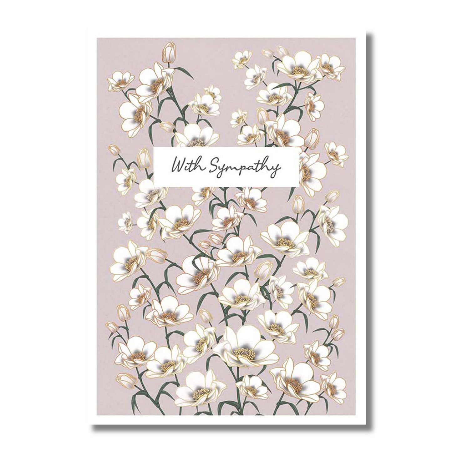 Sympathy Card — Little White Flowers