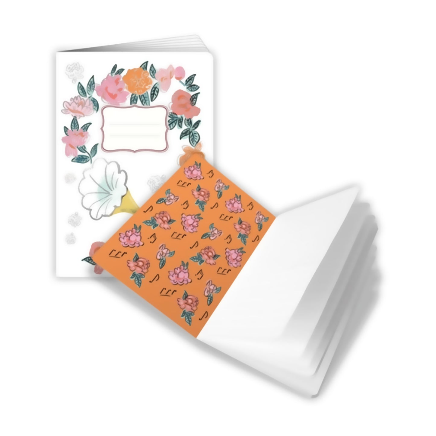 Gramophone with Flowers Mini Journal