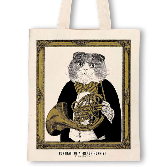 Classicat Tote Bag, French Horn