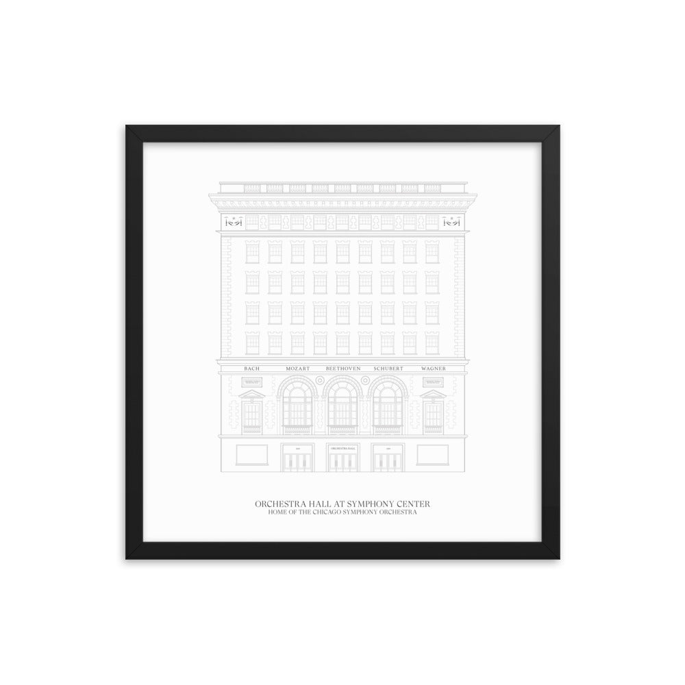 Orchestra Hall Poster, Framed