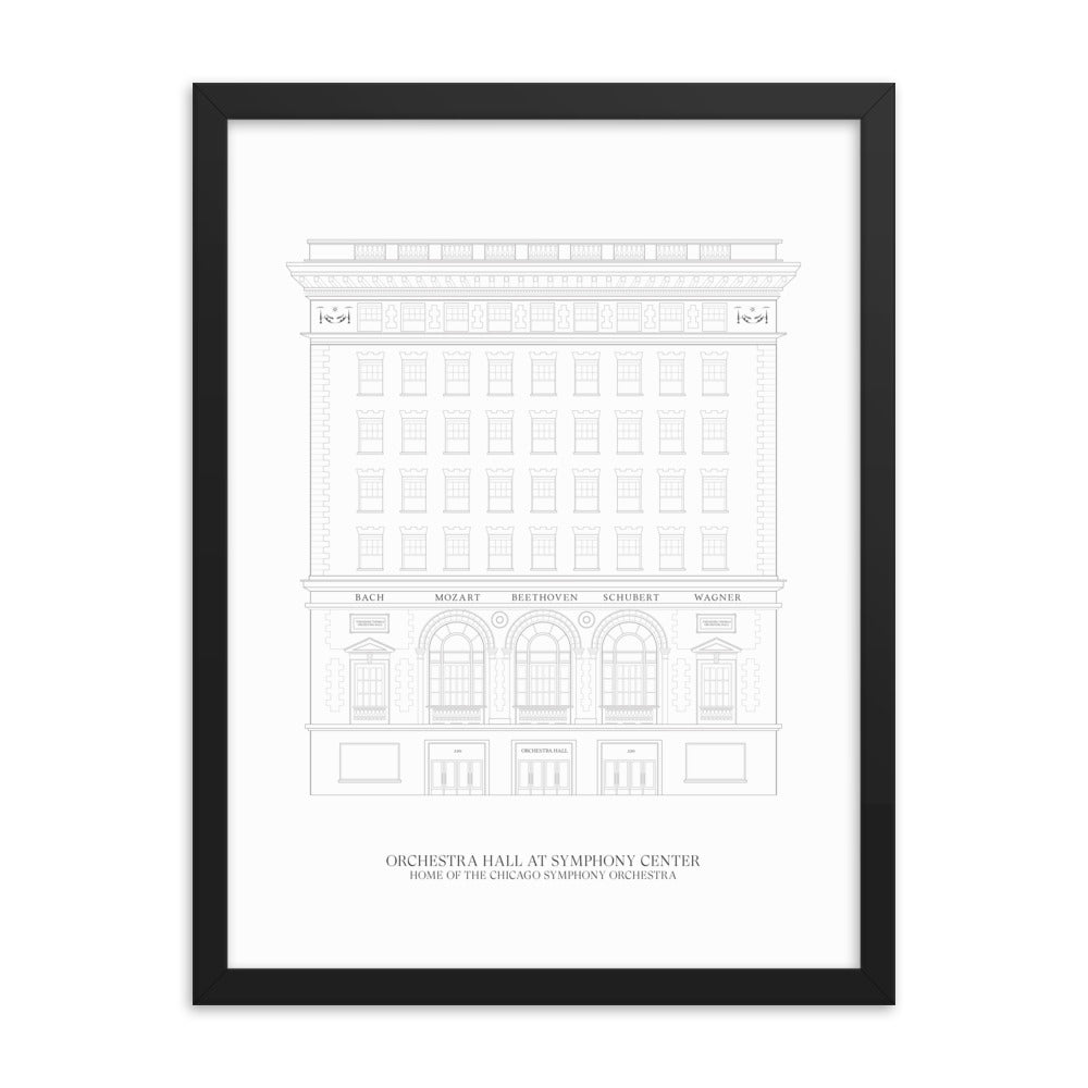 Orchestra Hall Poster, Framed