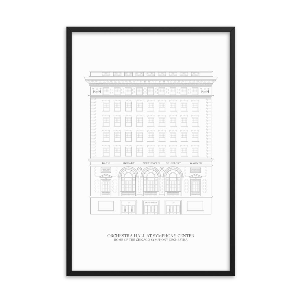 Orchestra Hall Poster, Framed