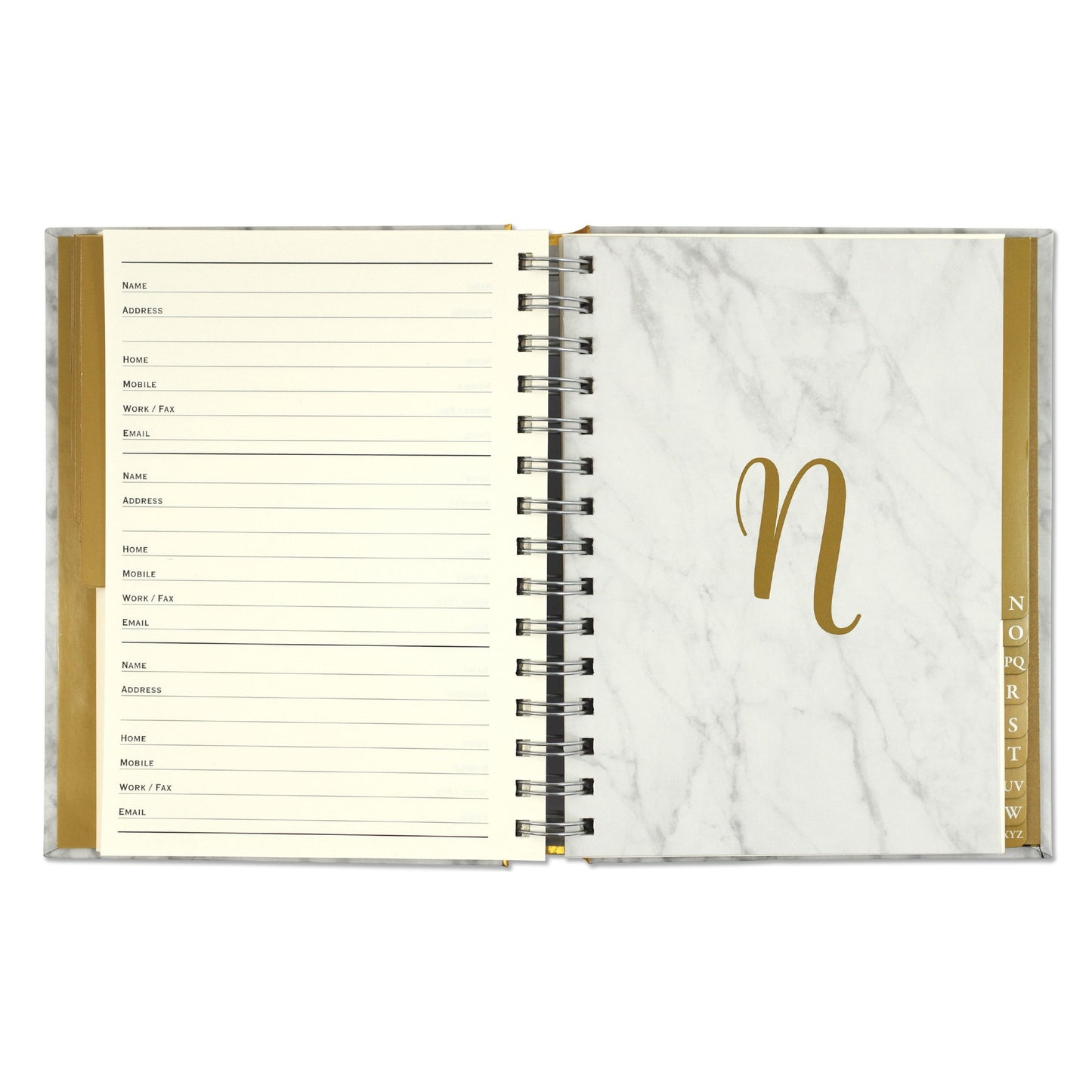 Marble & Gold Address Book