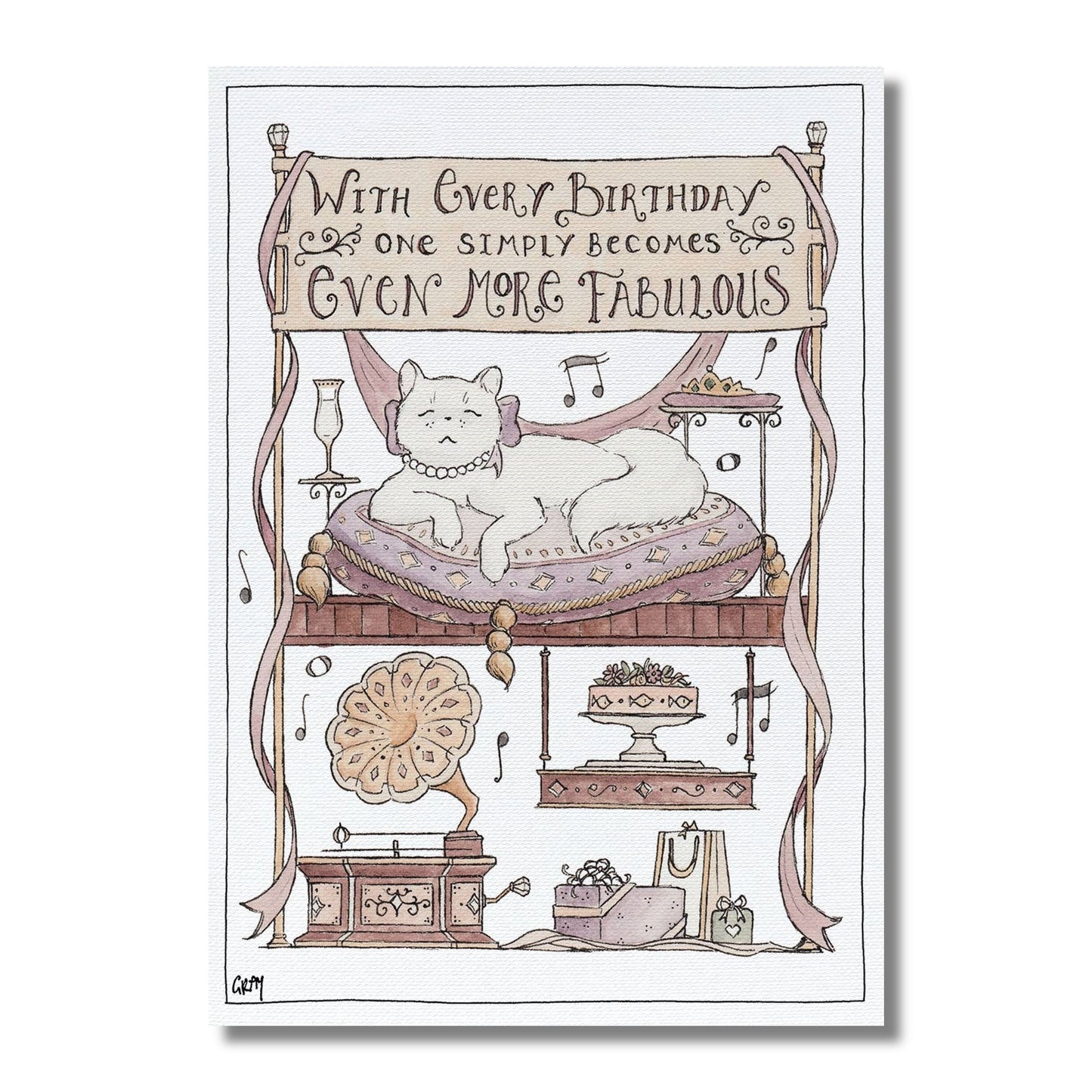 Birthday Card — Fabulous Cat