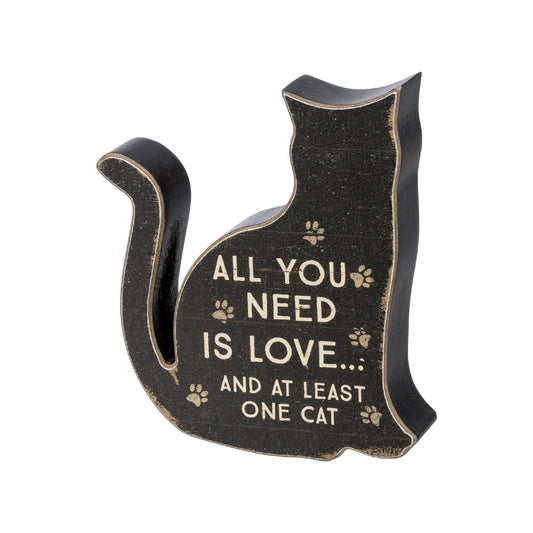 Love and a Cat Decorative Sign