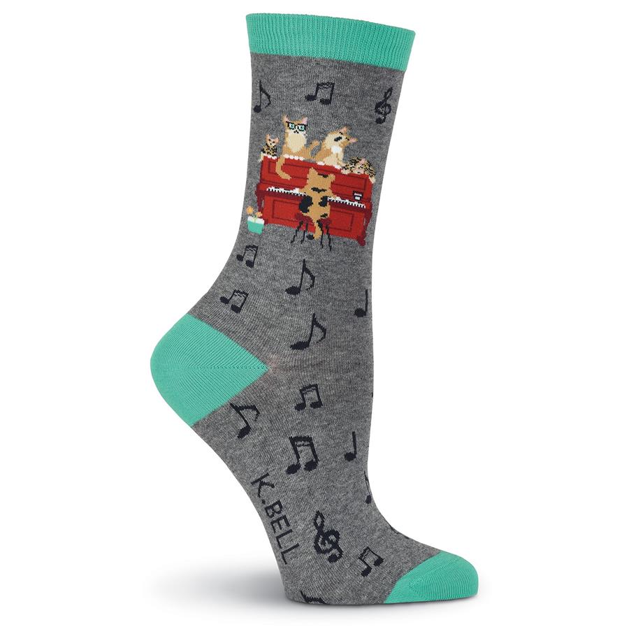 Cats at the Piano Women's Socks