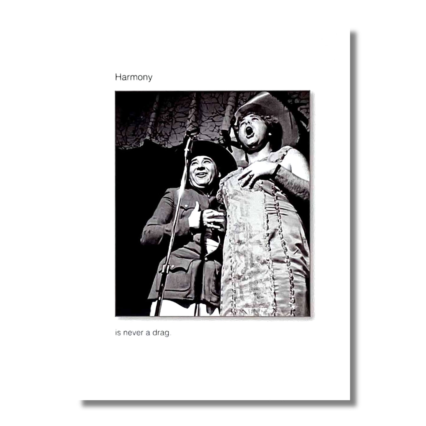 Birthday Card — Harmony is never a drag.