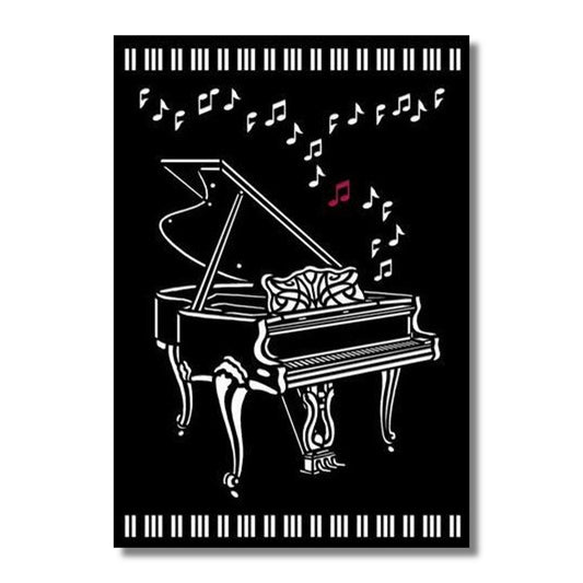 Blank Card — Grand Piano, Laser Cut