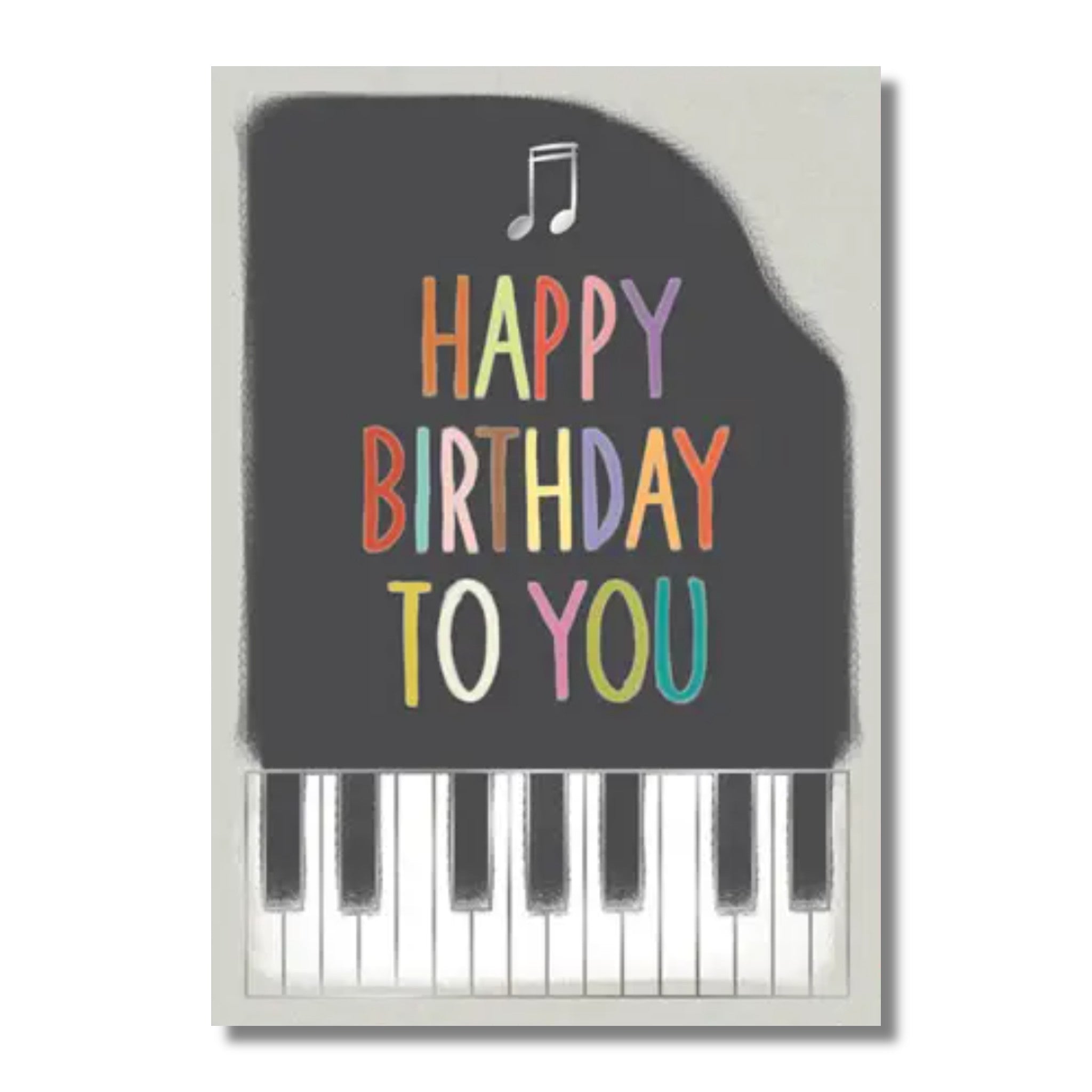 Cartão de aniversário — Piano de desenho animado – OCartão de aniversário — Piano de desenho animado – O  