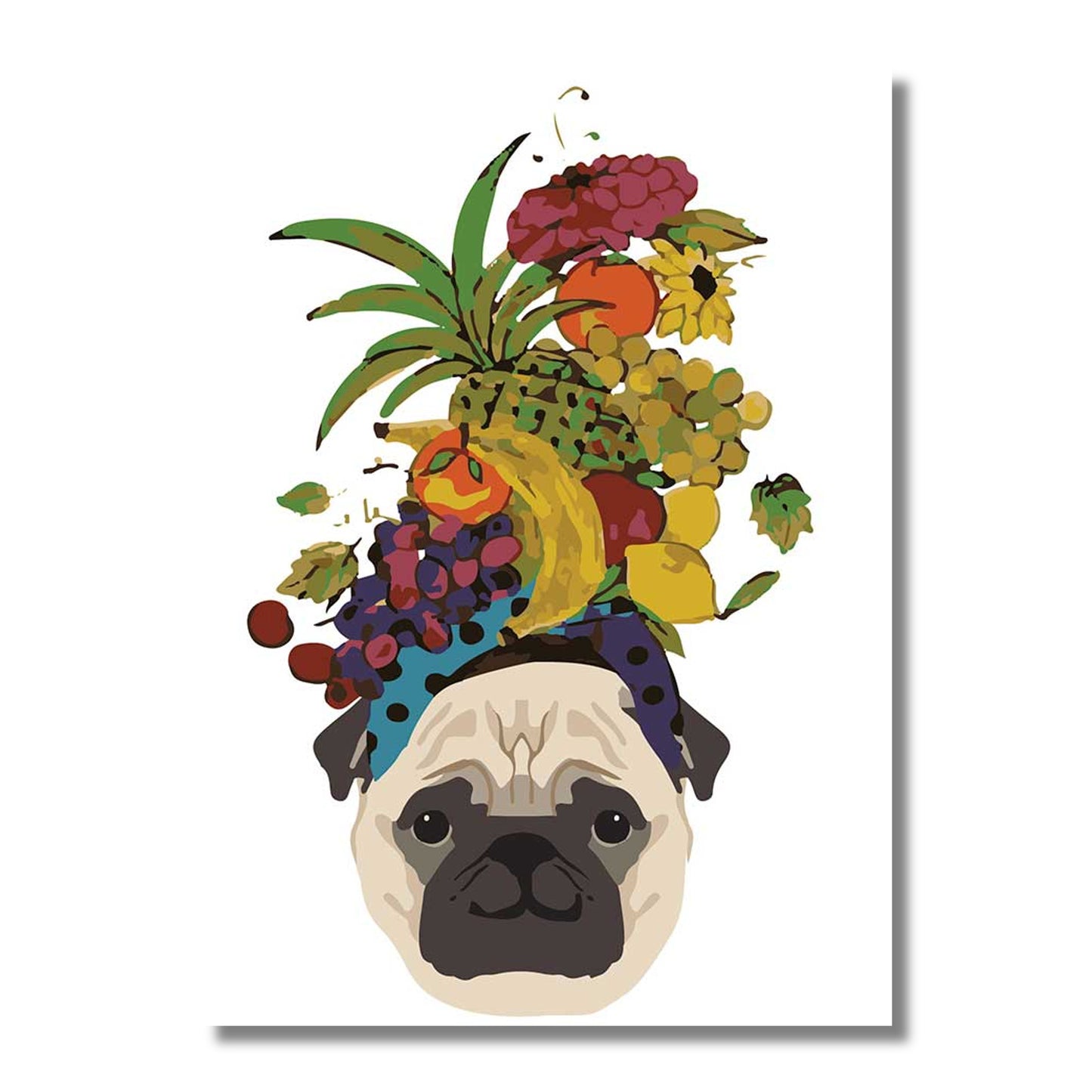 Blank Card — Carmen Miranda Pug