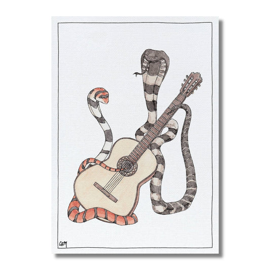 Blank Card — Cobras Playing the Guitar