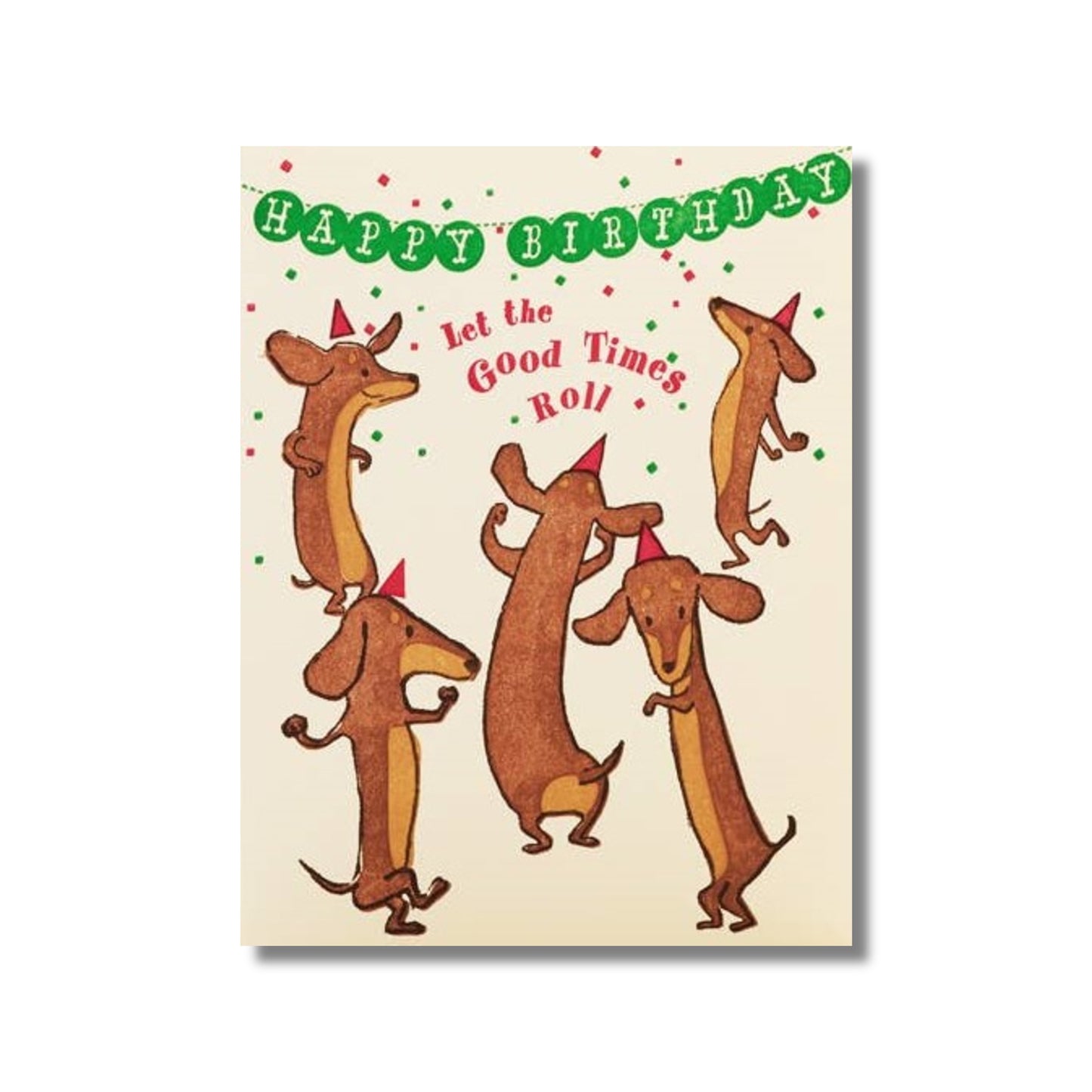 Birthday Card — Dancing Dachshunds