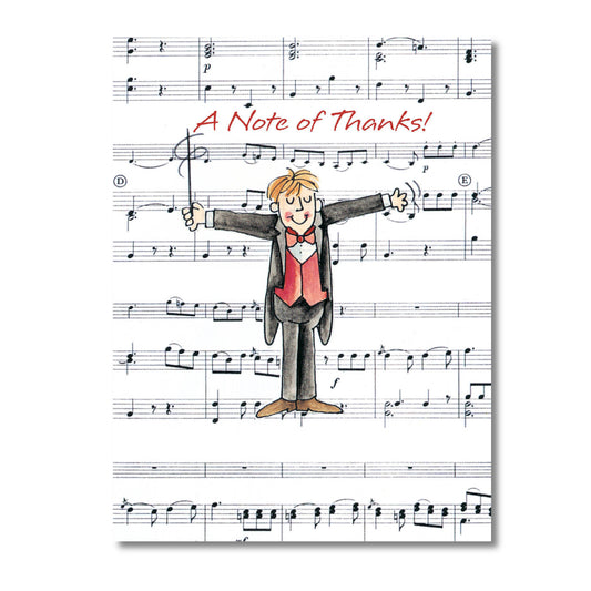 Conductor on Sheet Music Thank You Notes