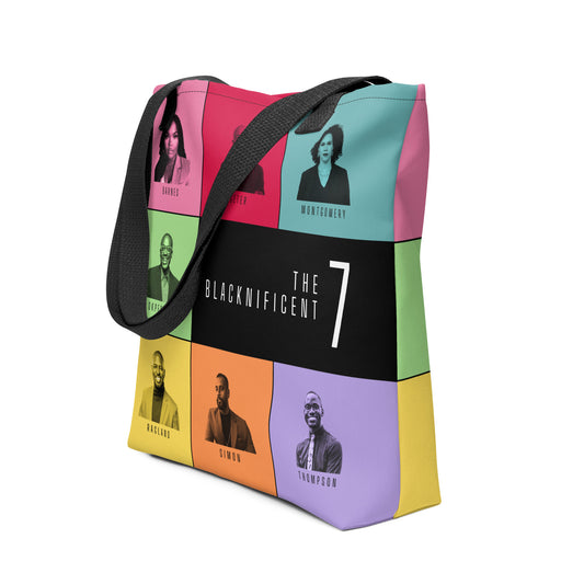 The Blacknificent 7 Pop Art Tote Bag