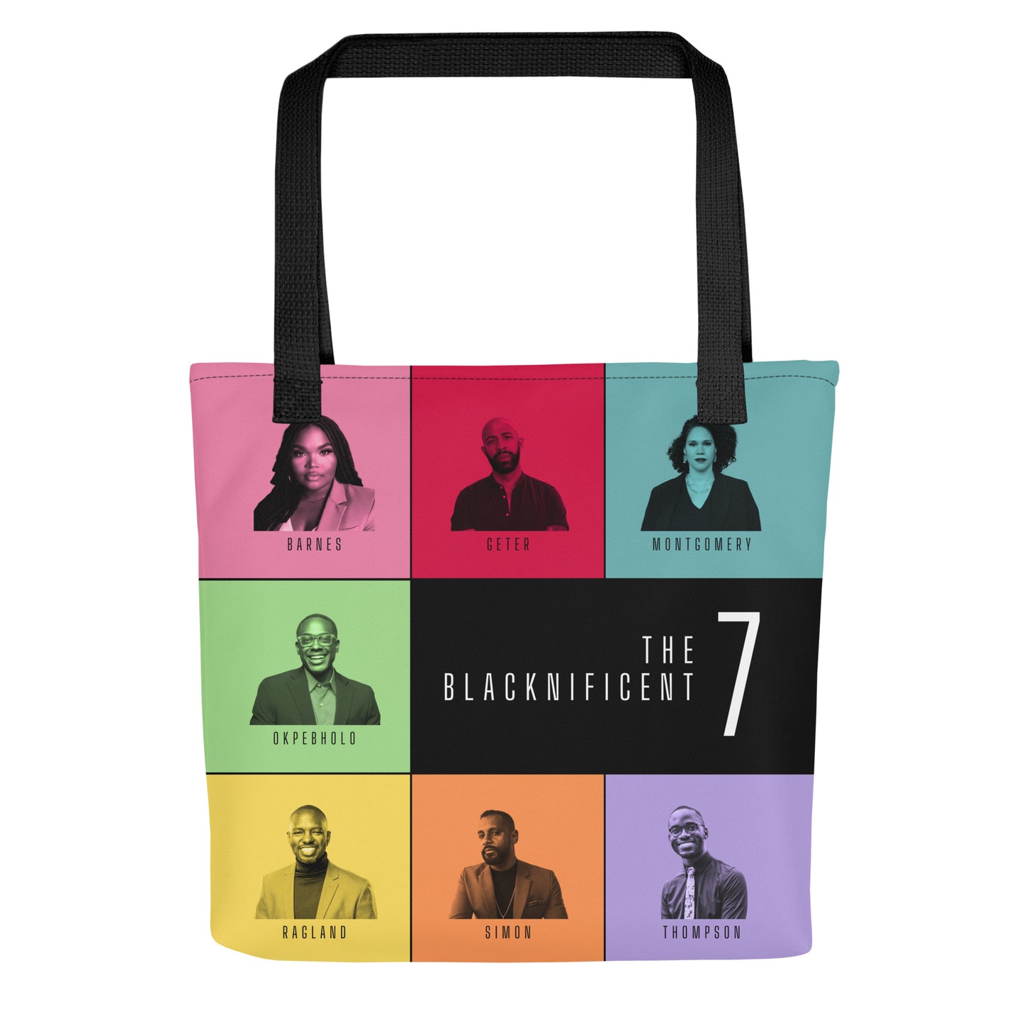 The Blacknificent 7 Pop Art Tote Bag