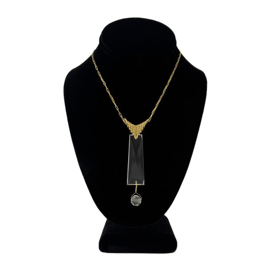 Beadsong Jewelry Long Chandelier Necklace, Gold