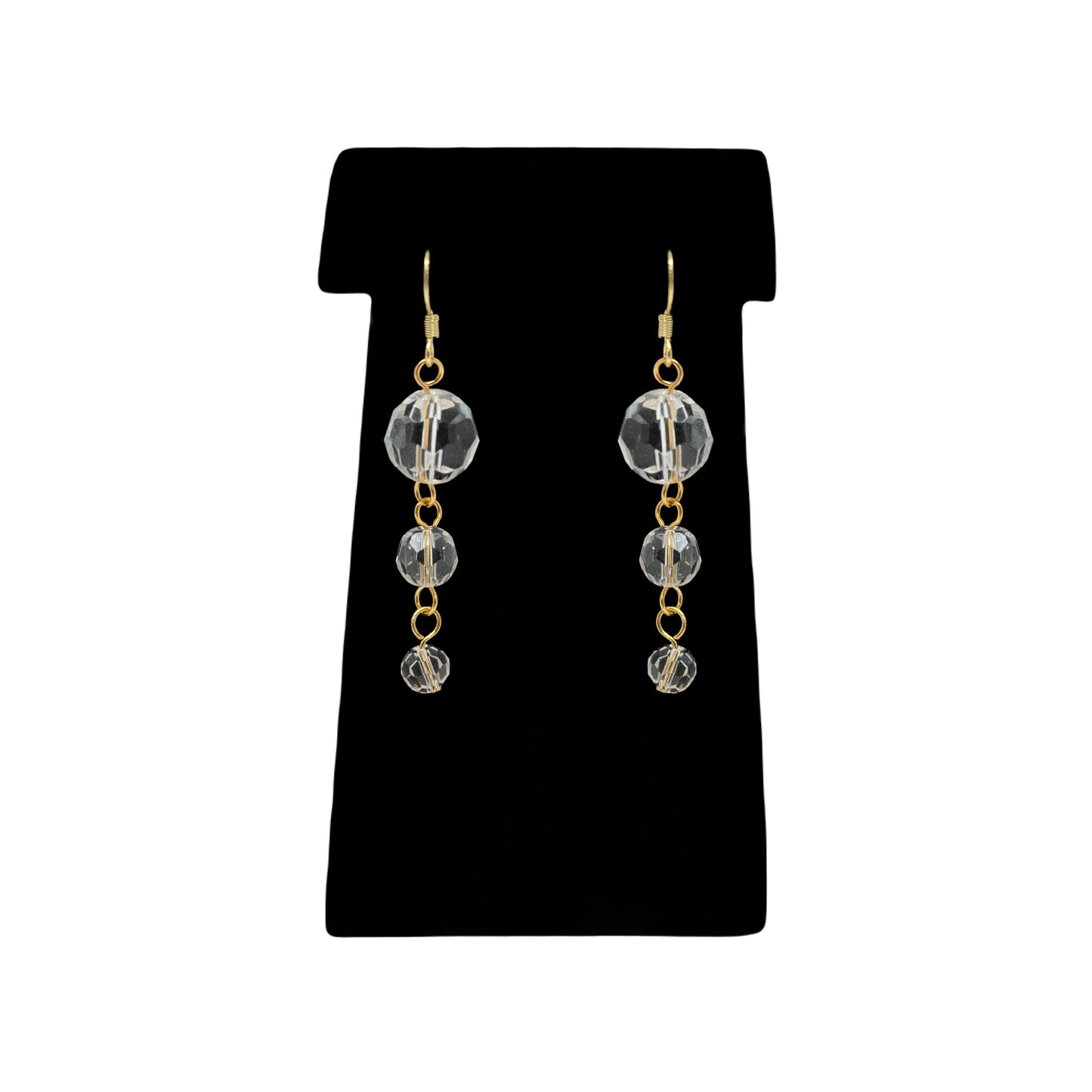 Beadsong Jewelry Chandelier Triple Drop Earrings, Gold
