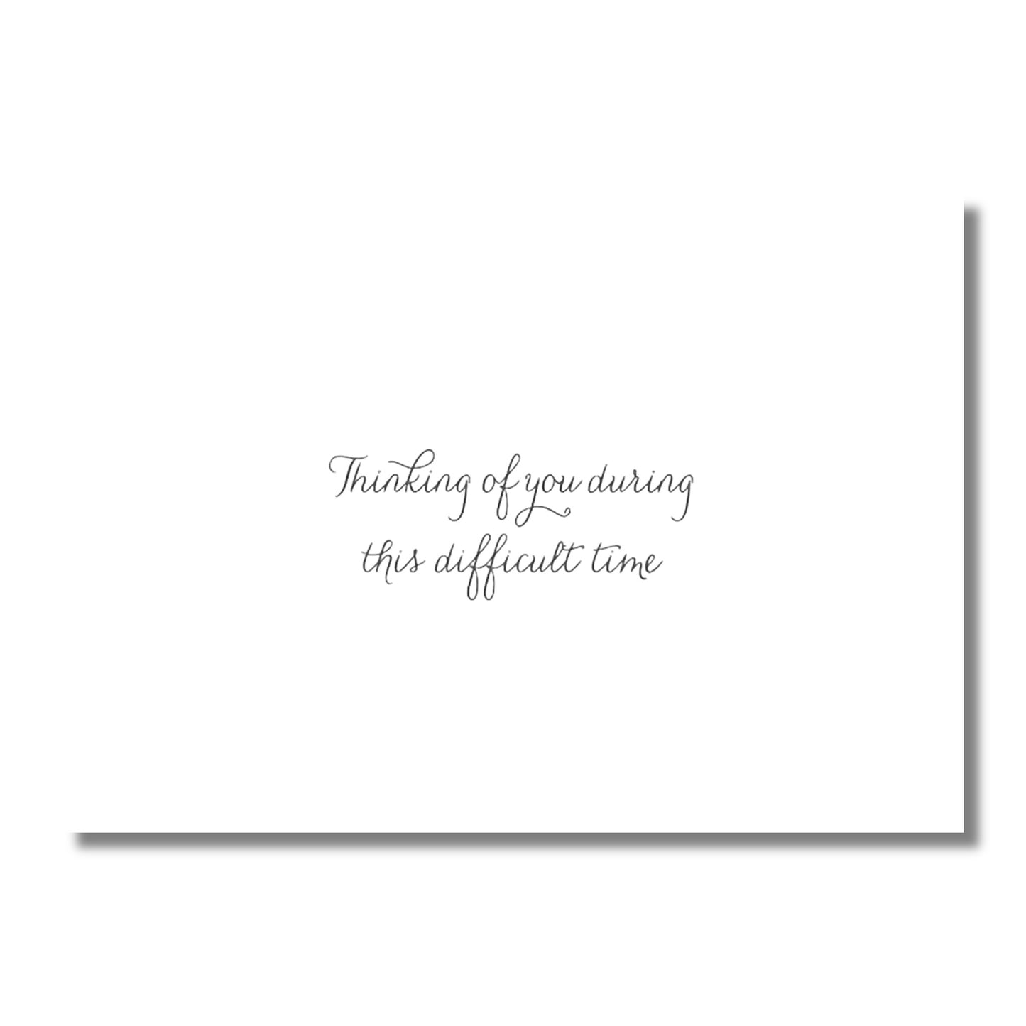 Sympathy Card — Glittering Blue Flowers