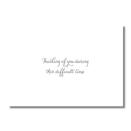 Sympathy Card — Glittering Blue Flowers