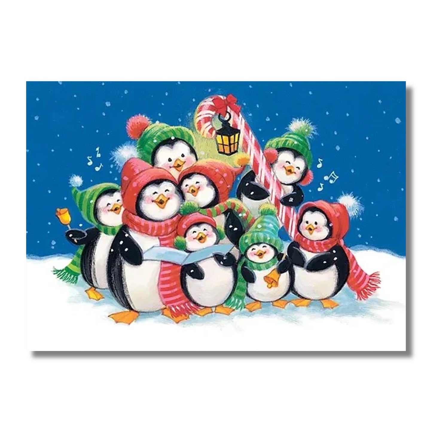 Caroling Penguins Christmas Cards