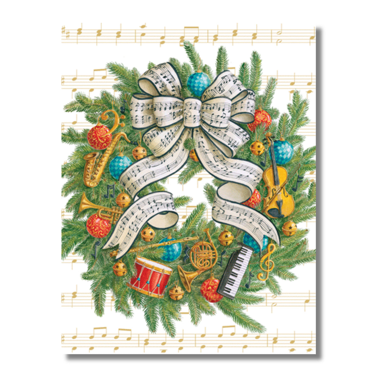 Musical Wreath Boxed Christmas Cards