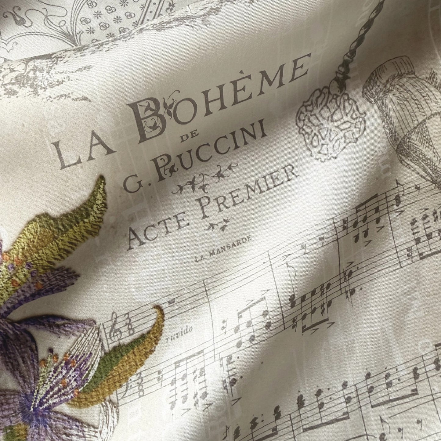 Puccini's La Bohème Silk Scarf