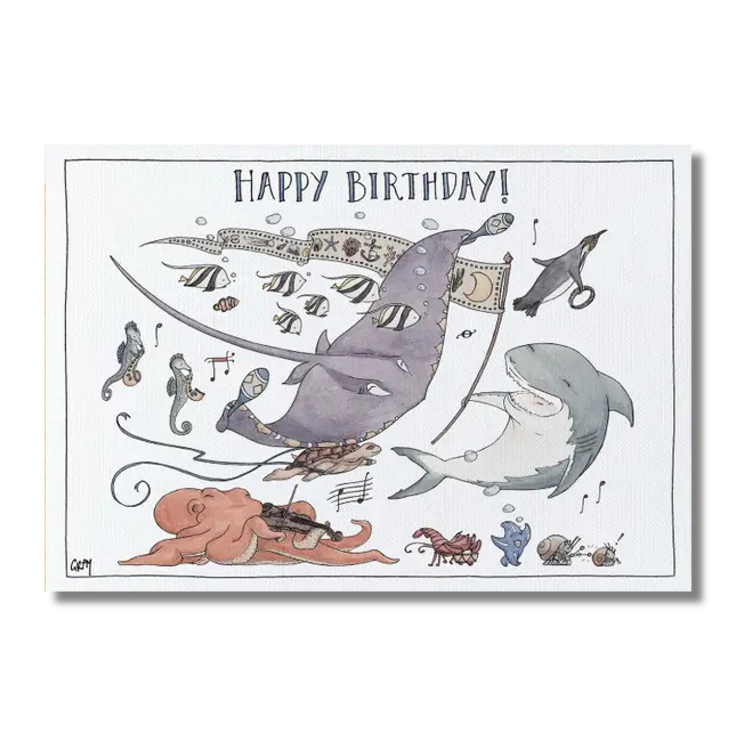 Birthday Card — Sea Life Parade