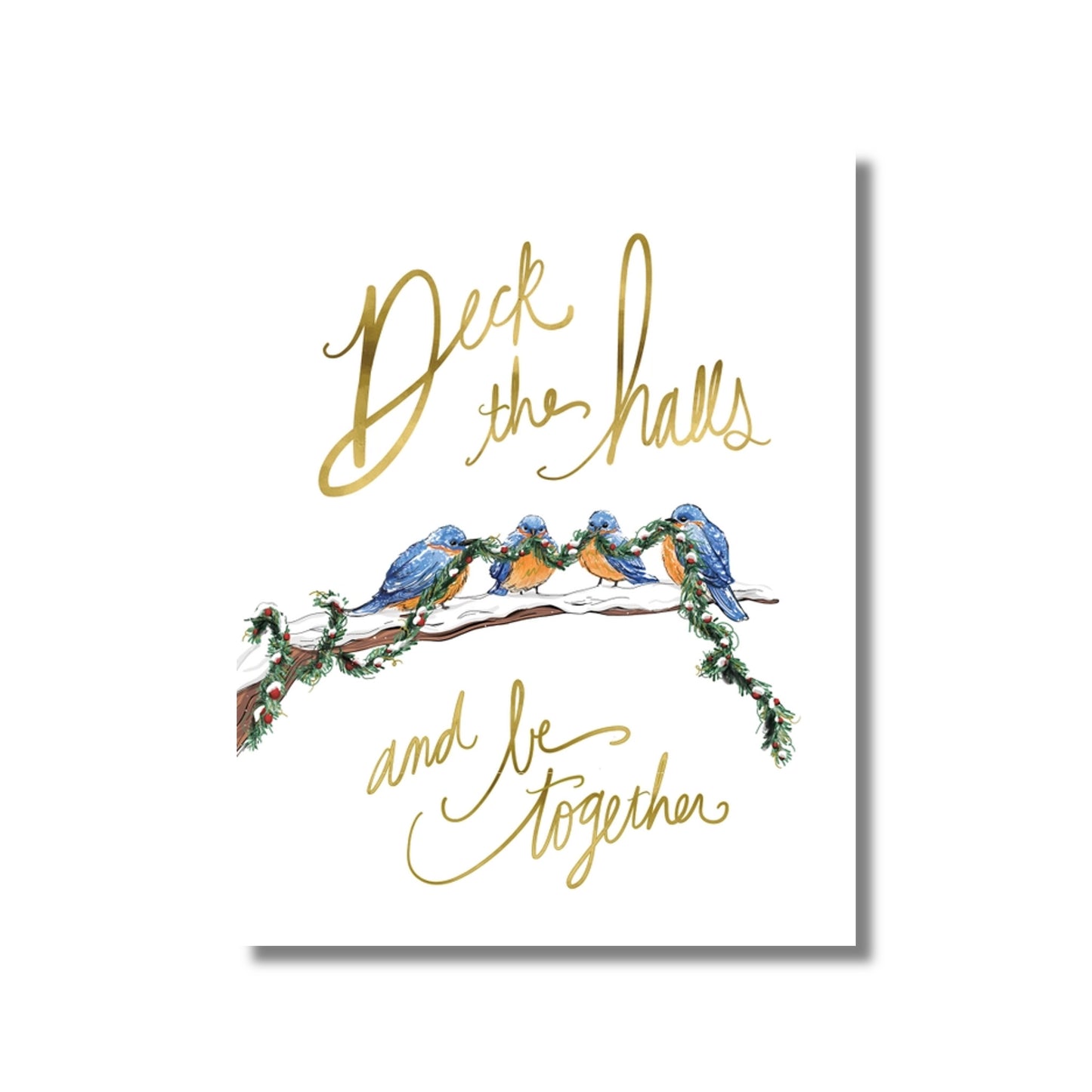 Birds Deck the Halls Holiday Cards