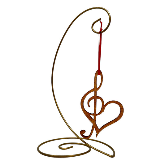 Treble Clef Heart Ornament