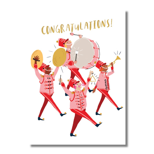 Congratulations Card — Marching Band on Parade