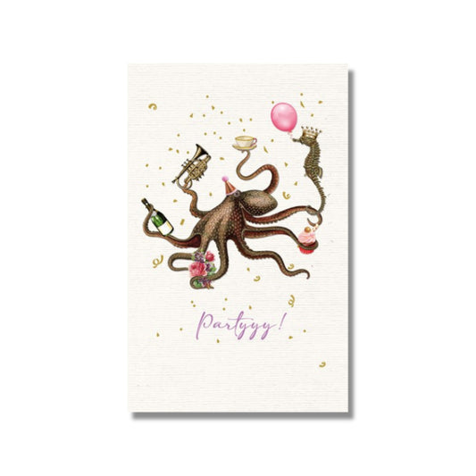 Birthday Card — Octopus Party, Petite