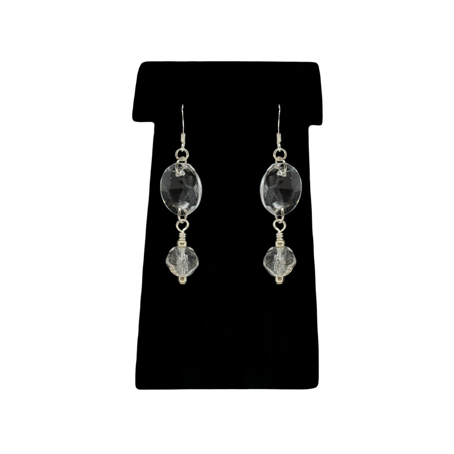 Beadsong Jewelry Chandelier Big-Small Drop Earrings, Silver