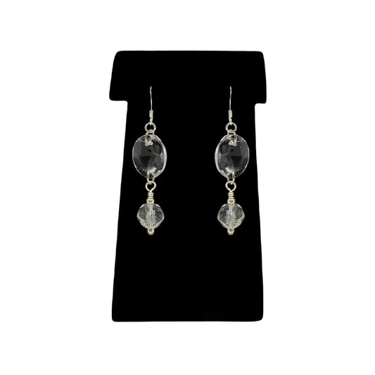 Beadsong Jewelry Chandelier Big-Small Drop Earrings, Silver