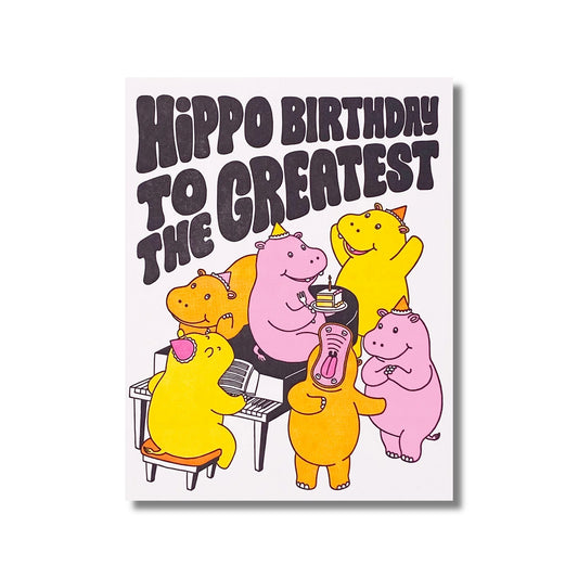 Birthday Card — Hippo Birthday to the Greatest