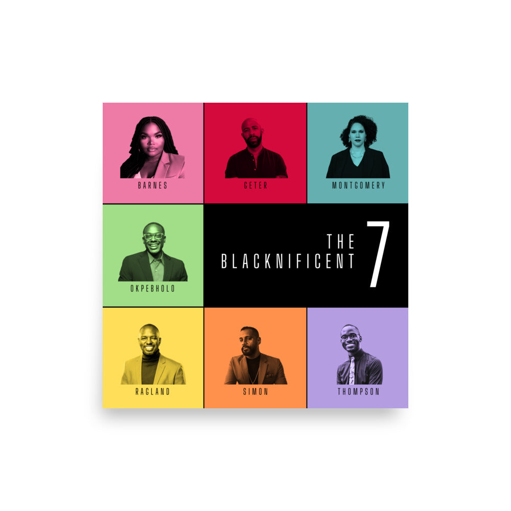 The Blacknificent 7 Pop Art Poster