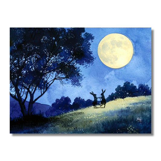 Blank Card — Waltzing Rabbits