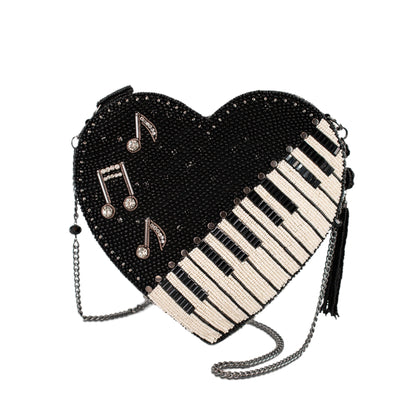 Heart Beat Piano Keys Handbag