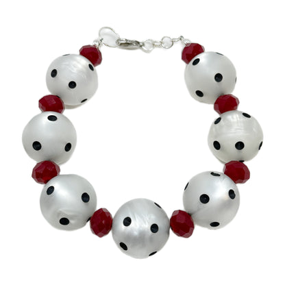 Beadsong Jewelry Vintage Polka Dot Beads Bracelet