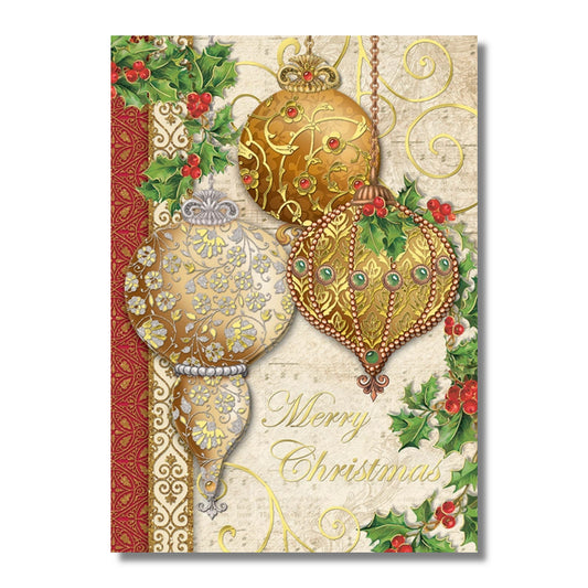 Ornaments on Sheet Music Boxed Christmas Cards