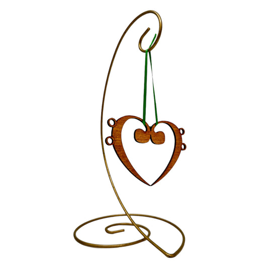 Bass Clef Heart Ornament