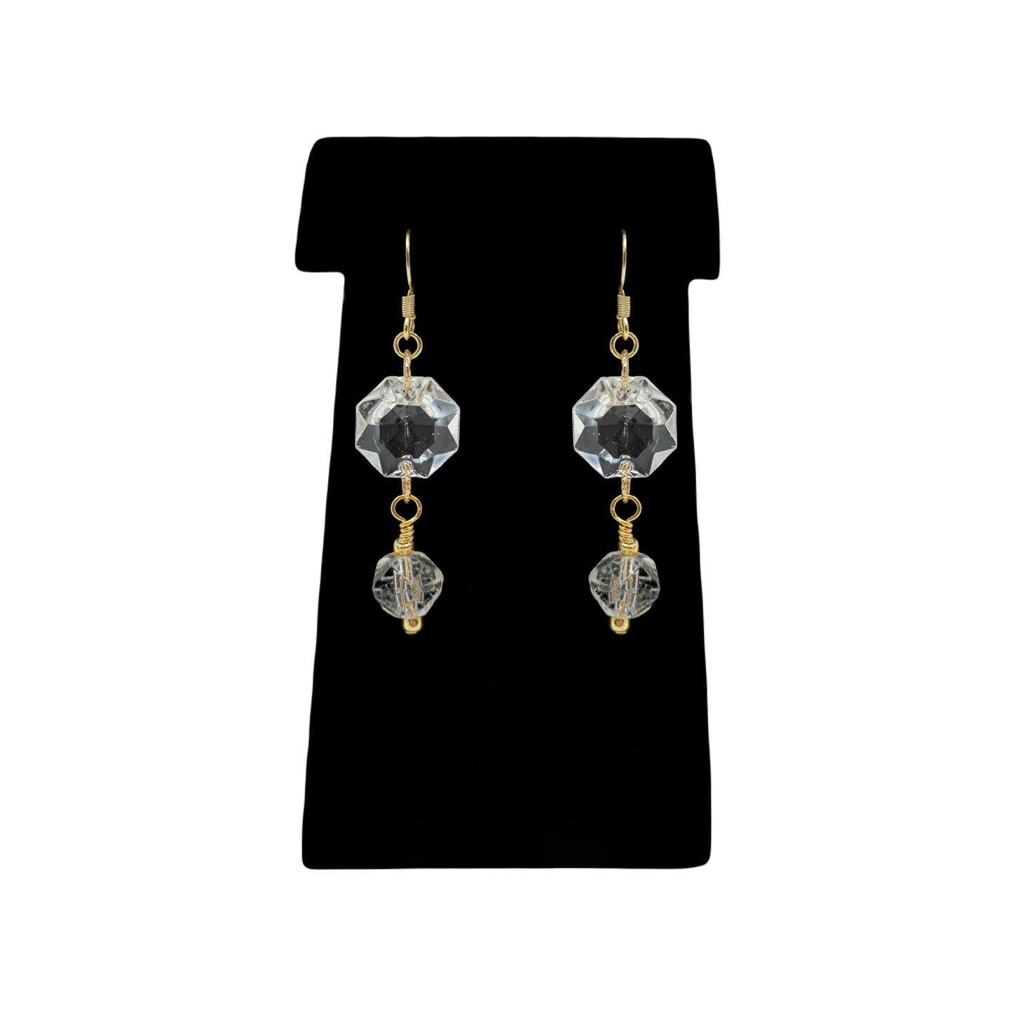 Beadsong Jewelry Chandelier Double Drop Earrings, Gold