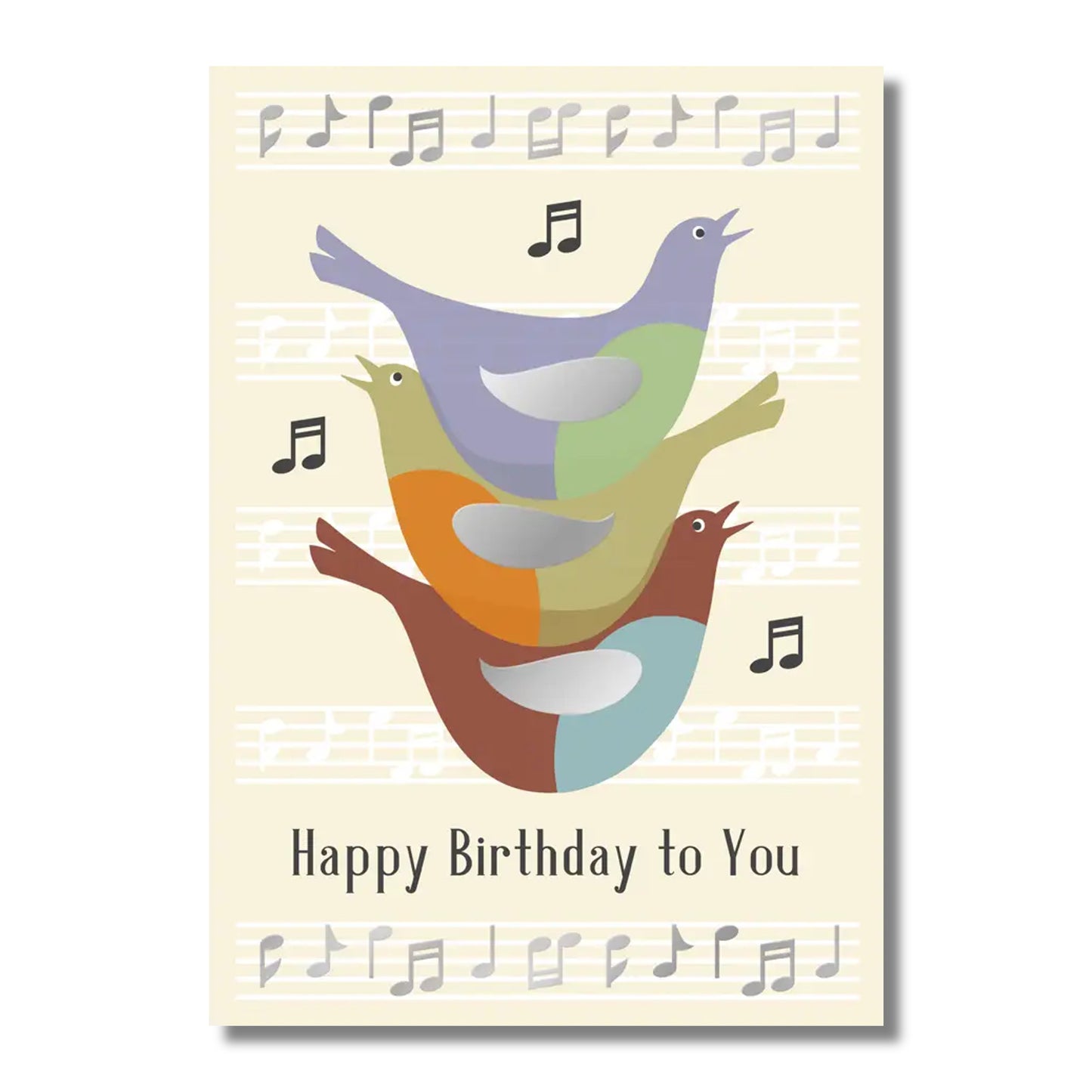 Birthday Card — Bird Trio