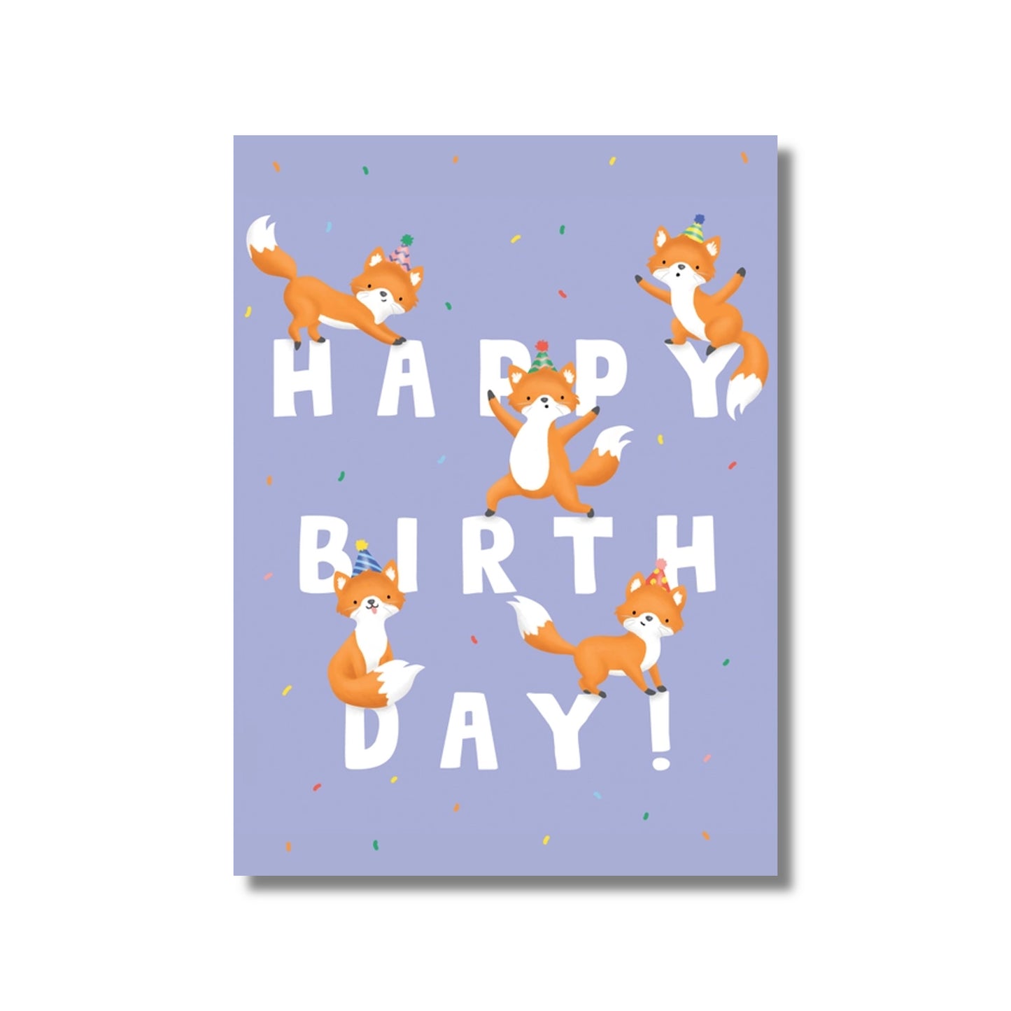 Birthday Card — Dancing Foxes