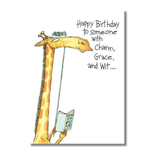 Birthday Card — Operagoer Giraffe