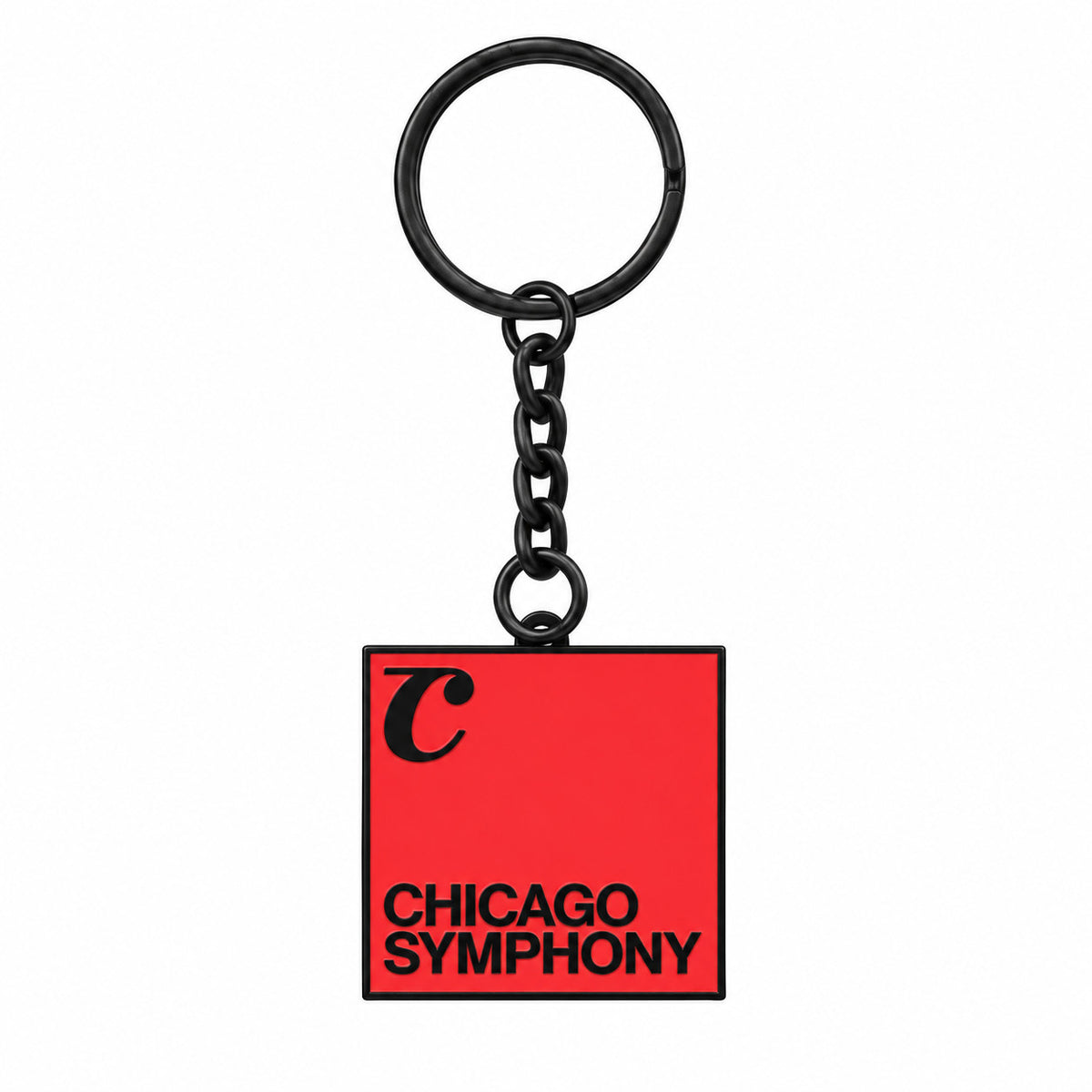 Chicago Symphony Enamel Logo Keychain, Square
