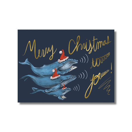 Christmas Card — Caroling Whales